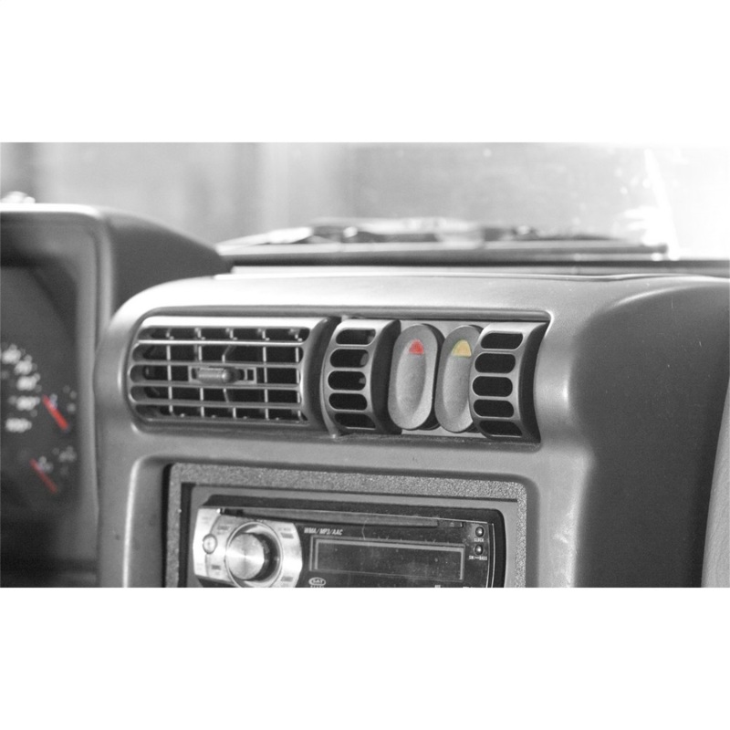Jeep Wrangler AC Vent Switch Pod - Rugged Ridge - Includes 2 Rocker Switches - Black - `97-`06